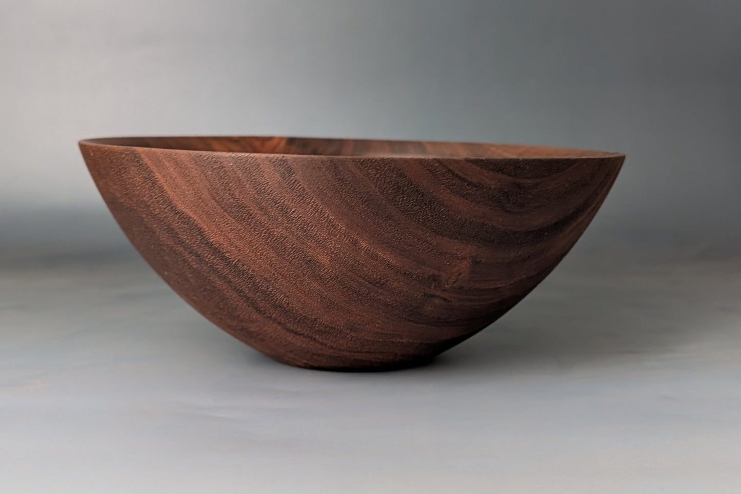 Textured Walnut Bowl | Wire-Brushed Exterior | 6"