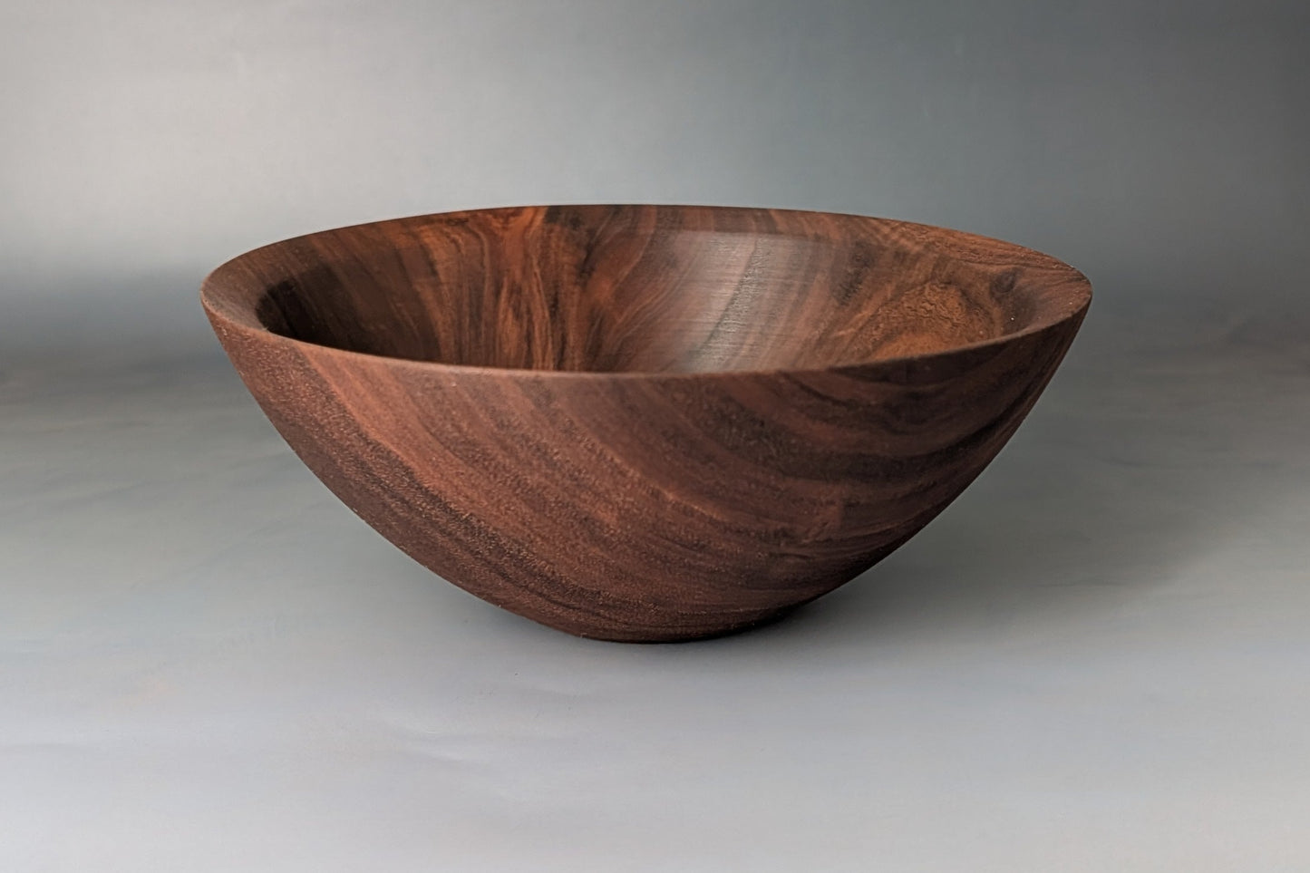 Textured Walnut Bowl | Wire-Brushed Exterior | 6"