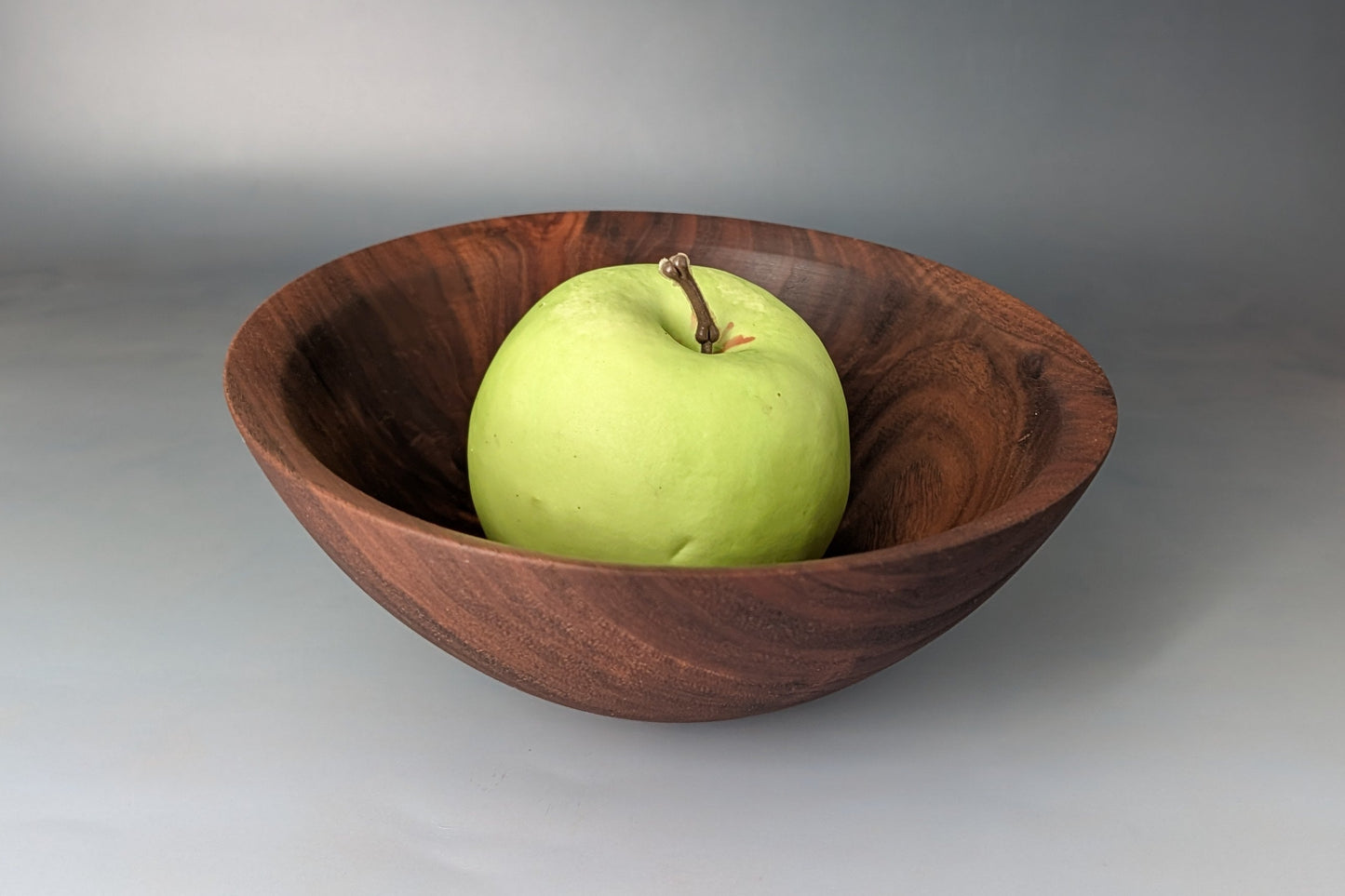 Textured Walnut Bowl | Wire-Brushed Exterior | 6"