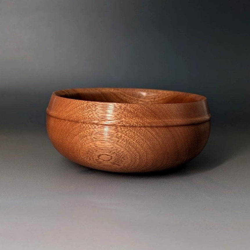 Beaded Closed-Form Bowl — 6" Sapele Salvage Edition