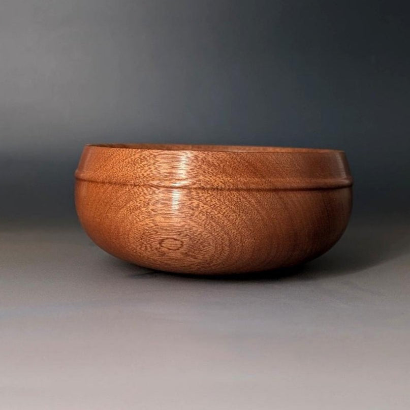 Beaded Closed-Form Bowl — 6" Sapele Salvage Edition
