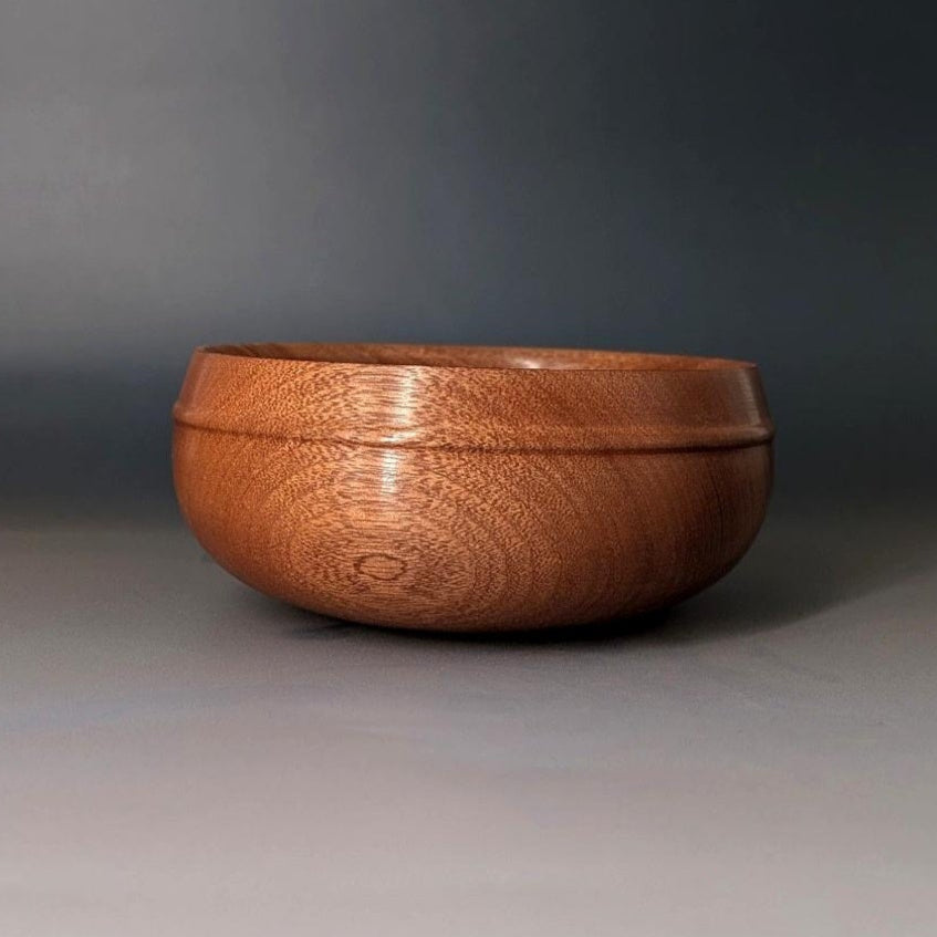 Beaded Closed-Form Bowl — 6" Sapele Salvage Edition