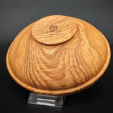Handmade figured beaded ash bowl for fruit or salads
