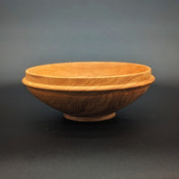 Handmade figured beaded ash bowl for fruit or salads