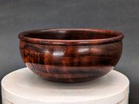 Beautiful figured round-bottomed small walnut bowl