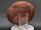 Figured walnut pillow bowl with hand-cut bead