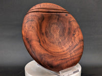 Figured walnut pillow bowl with hand-cut bead