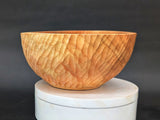 Hand-carved wet-turned maple bowl