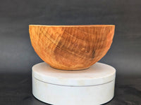 Hand-carved wet-turned maple bowl