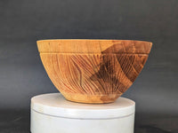 Hand-carved wet-turned maple bowl