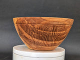 Hand-carved wet-turned maple bowl