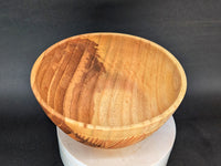 Hand-carved wet-turned maple bowl