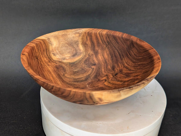 Handmade walnut bowl from salvaged wood