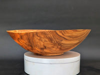 ULTRA-thin olive ash bowl - so thin it's TRANSLUCENT