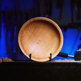 Stunning Curly Maple Bowl - 8", Handcrafted, Food-Safe Finish