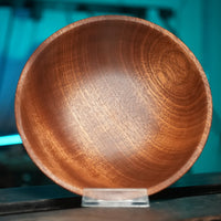 Stunning Mahogany Bowl - 8" x 2", Handcrafted, Food-Safe Finish