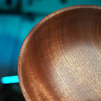 Stunning Mahogany Bowl - 8" x 2", Handcrafted, Food-Safe Finish