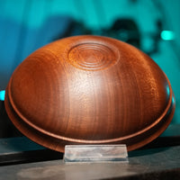 Stunning Mahogany Bowl - 8" x 2", Handcrafted, Food-Safe Finish