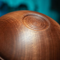 Stunning Mahogany Bowl - 8" x 2", Handcrafted, Food-Safe Finish