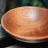 Stunning Mahogany Bowl - 8" x 2", Handcrafted, Food-Safe Finish