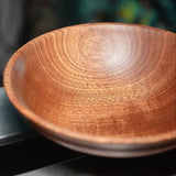 Stunning Mahogany Bowl - 8" x 2", Handcrafted, Food-Safe Finish