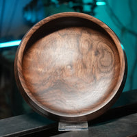 Stunning Figured Walnut Bowl - 11", Handcrafted, Food-Safe Finish