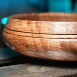 Stunning Figured Walnut Bowl - 11", Handcrafted, Food-Safe Finish