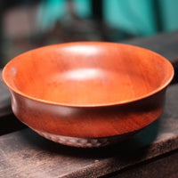 Beautiful Mahogany Rose Engine Bowl - 6" x 2.5", Handcrafted, Food-Safe Finish