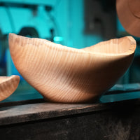 Curly Maple Bowl Nested Set- 12" x 6", Handcrafted, Food-Safe Finish