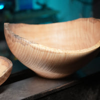 Curly Maple Bowl Nested Set- 12" x 6", Handcrafted, Food-Safe Finish