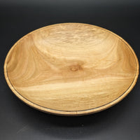 Burl and flame eucalyptus bowl with cracks and voids - 10"x2"