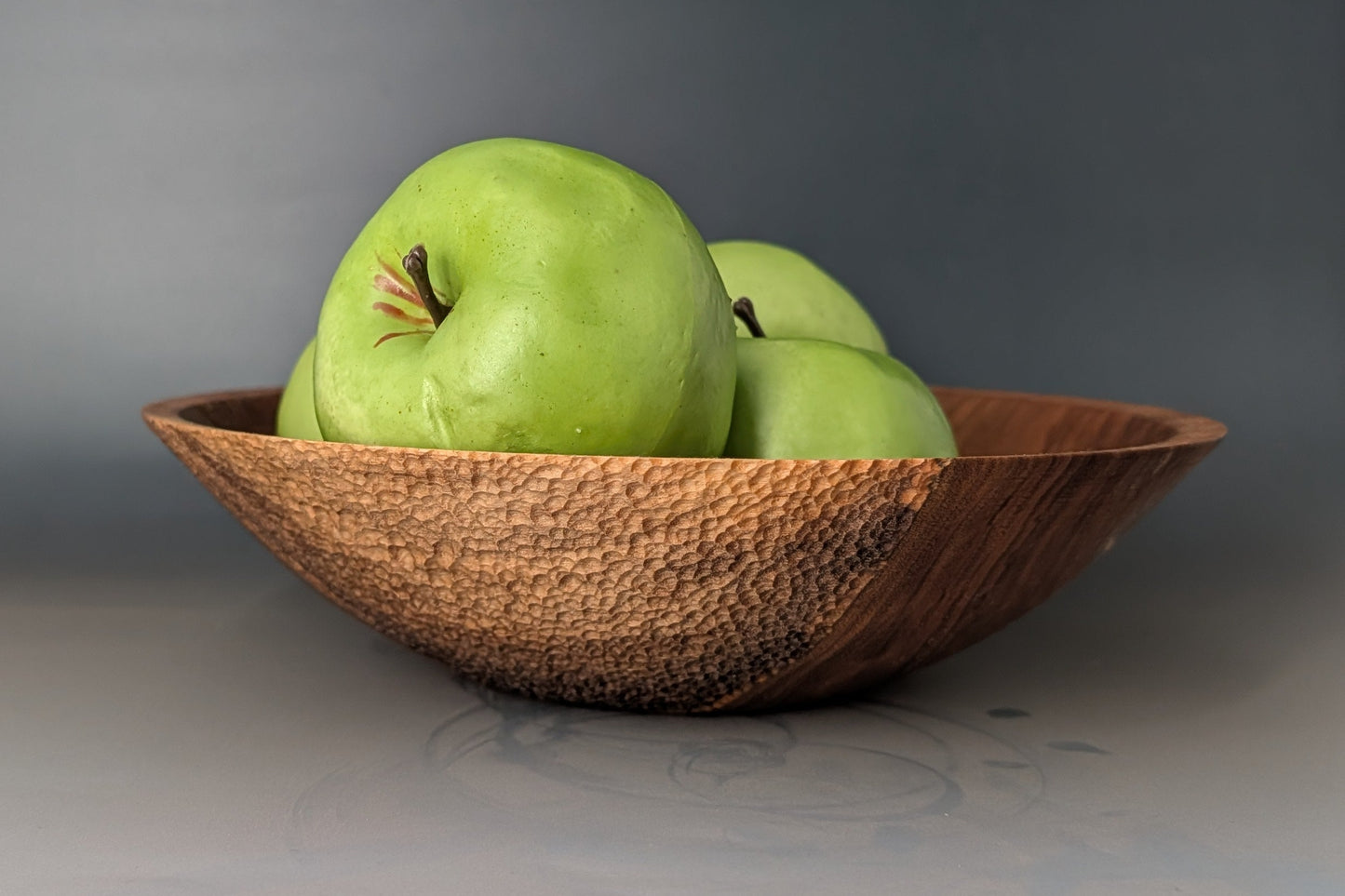 Walnut Stippled Heartwood Bowl | Sourced from Livermore, CA | 10"