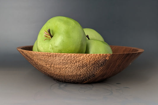 Walnut Stippled Heartwood Bowl | Sourced from Livermore, CA | 10"