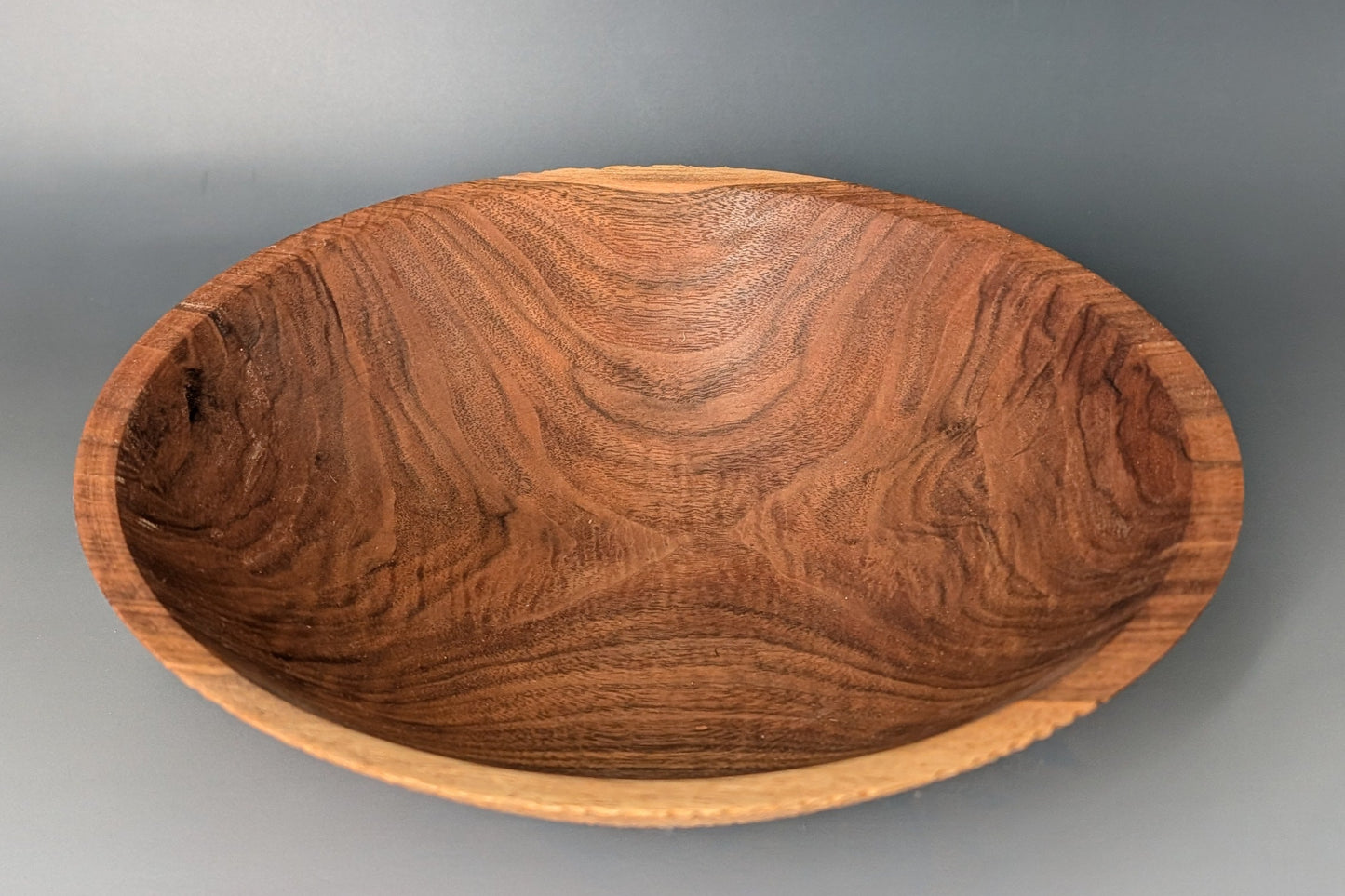 Walnut Stippled Heartwood Bowl | Sourced from Livermore, CA | 10"