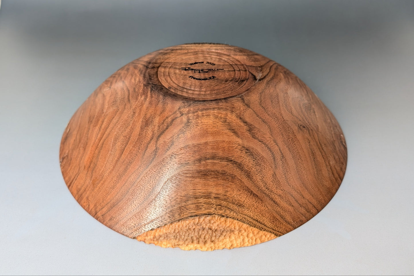 Walnut Stippled Heartwood Bowl | Sourced from Livermore, CA | 10"