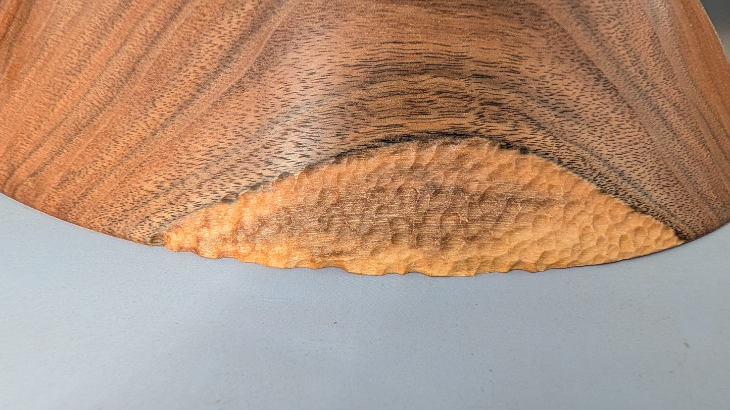 Walnut Stippled Heartwood Bowl | Sourced from Livermore, CA | 10"