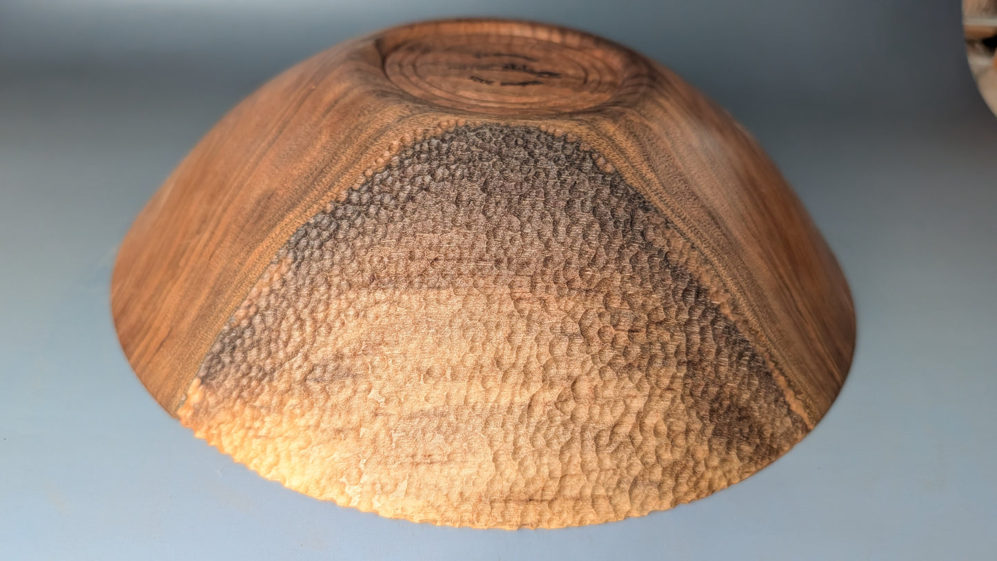 Walnut Stippled Heartwood Bowl | Sourced from Livermore, CA | 10"