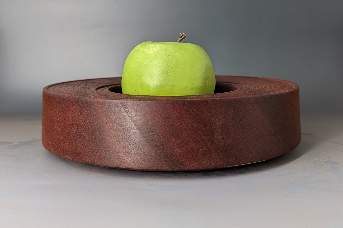 Hand-Carved Sapele Bowl | Off-Center Turning | 11"
