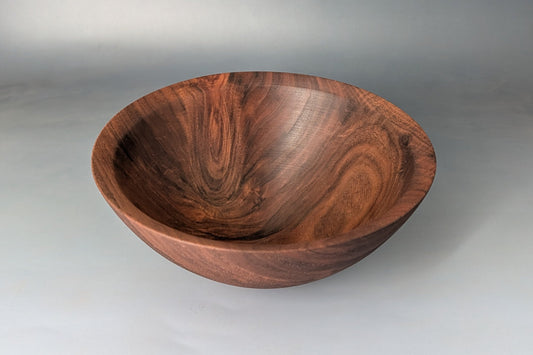Textured Walnut Bowl | Wire-Brushed Exterior | 6"