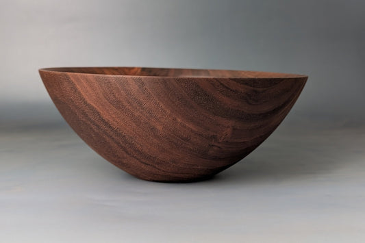 Textured Walnut Bowl | Wire-Brushed Exterior | 6"
