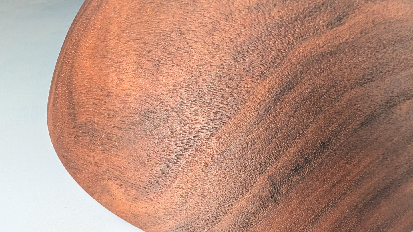Textured Walnut Bowl | Wire-Brushed Exterior | 6"